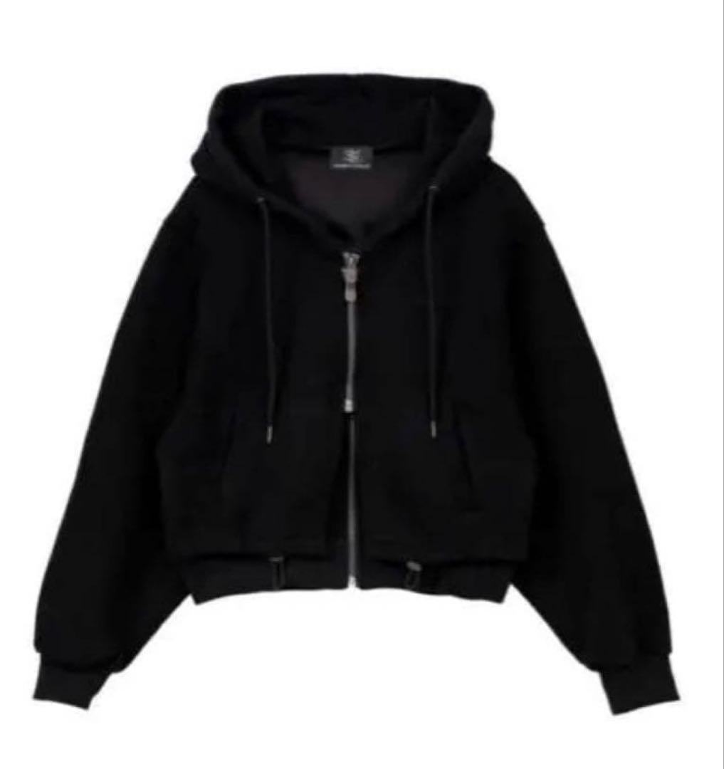 トップス Rosen Kreuz layered crop double zip up