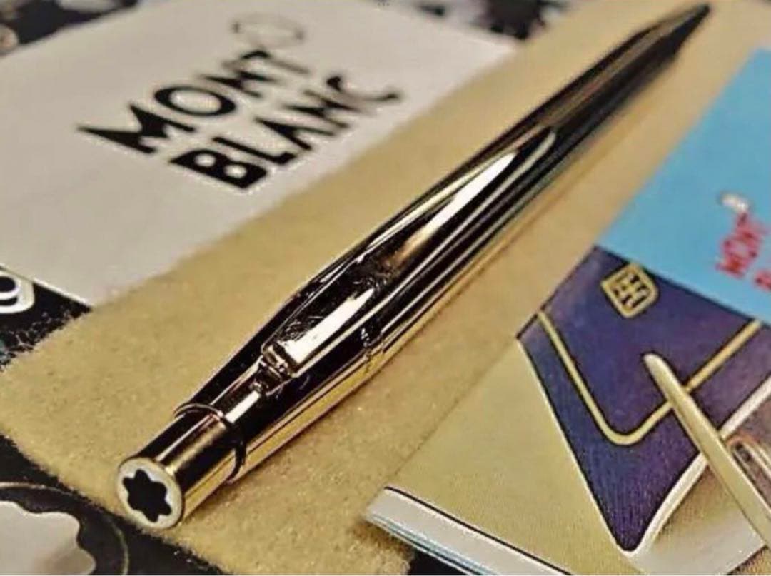 モンブラン　ペンシル★金運を呼ぶ黄金色！総金張り稀少なノブレスNo1547鉛筆