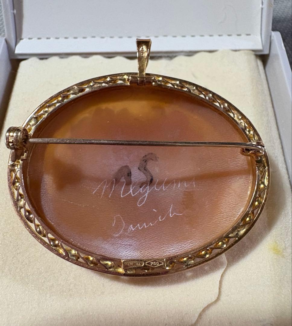 donadio カメオ　ブローチ、ペンダントトップ