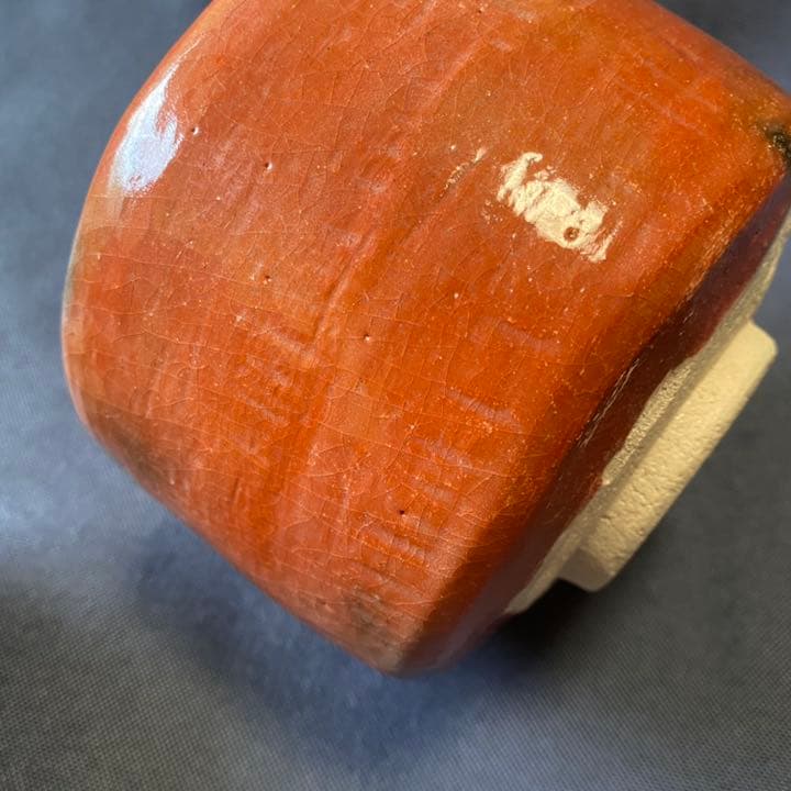 楽入窯　赤楽　富士絵写　抹茶茶碗　新品