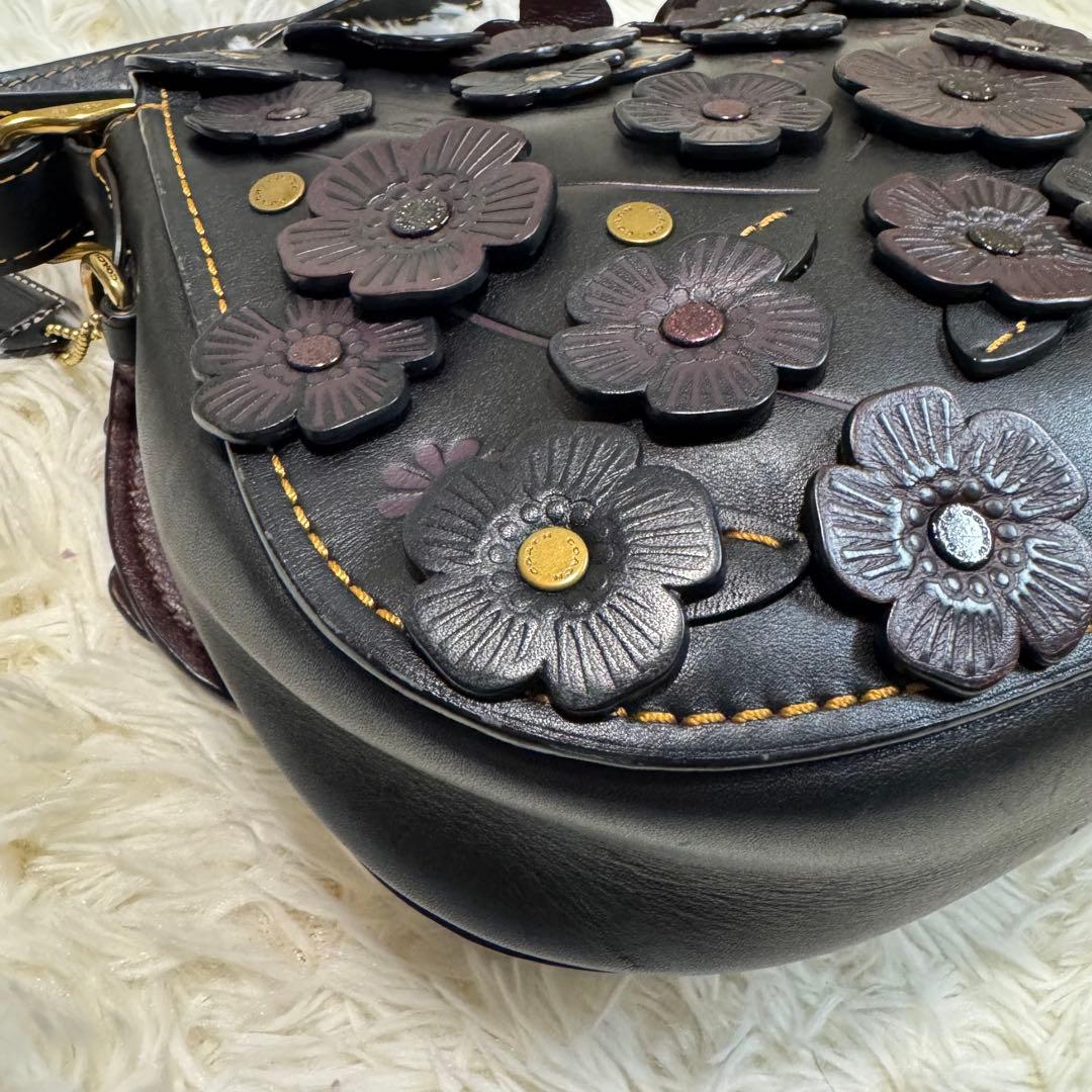 【激レア】COACH ショルダーバッグ　花柄　38195 レザー　斜めがけ