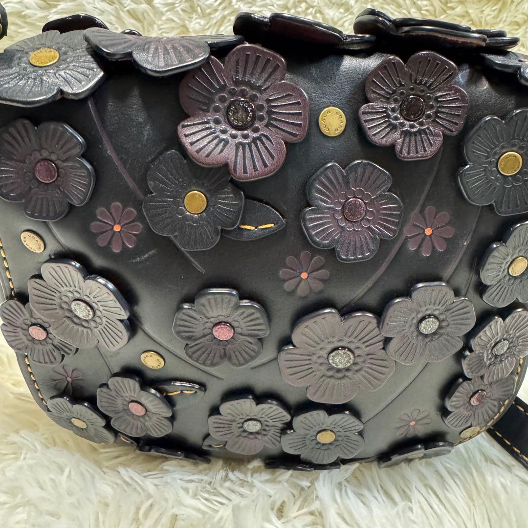 【激レア】COACH ショルダーバッグ　花柄　38195 レザー　斜めがけ