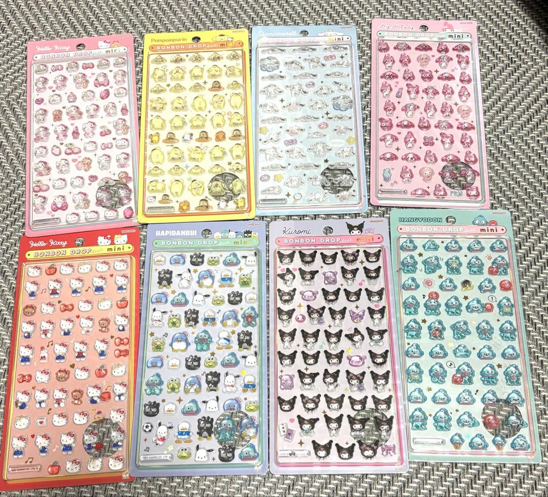 【正規品】サンリオ　ボンボンドロップシールミニ　８種セット