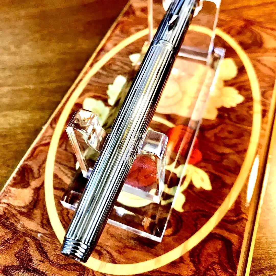 ☆超絶的な美品☆美しいパーカーシルバー万年筆14K(M)超希少品