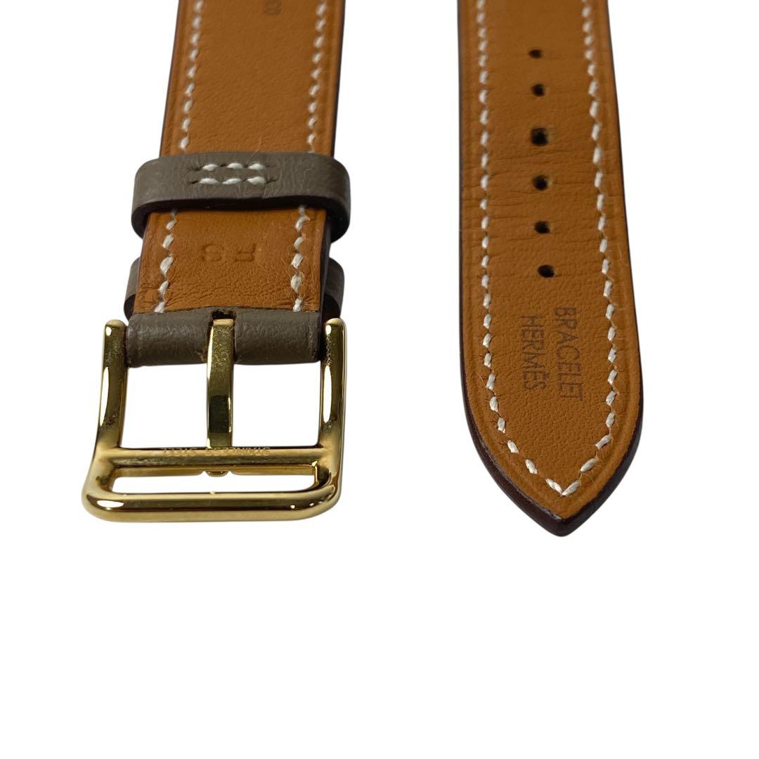 美品 エルメスHERMES Hウォッチベルト エトゥープ Z刻印 HH1.201