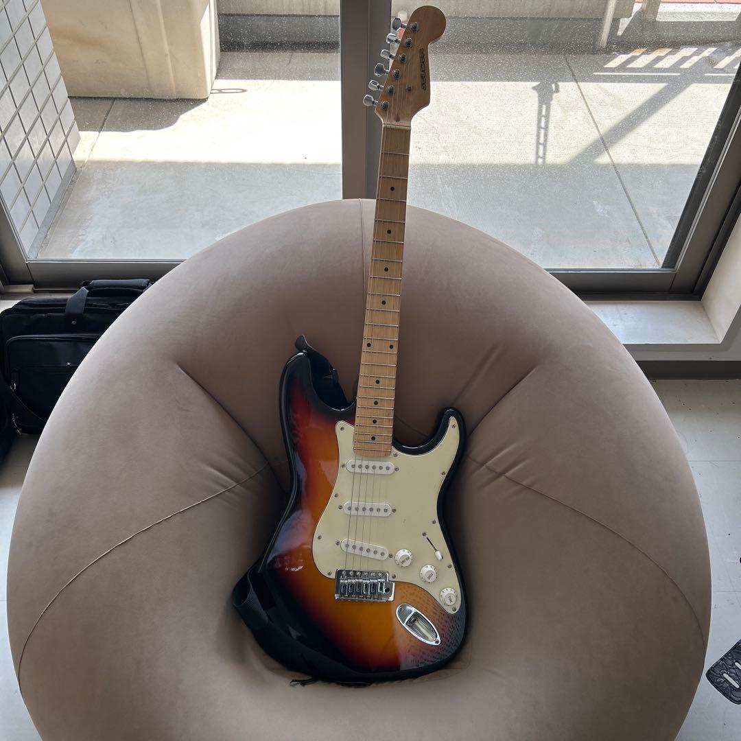 SELDER サンバースト エレキギター チューナー・ソフトカバー・ピック付き