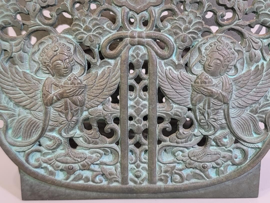 仏教美術 華鬘 引き出し付 経文立 珍品