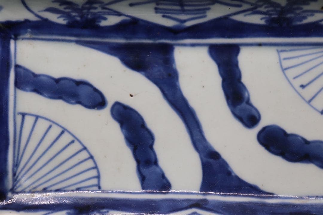 江戸　伊万里染付長皿2点　送料込み0325