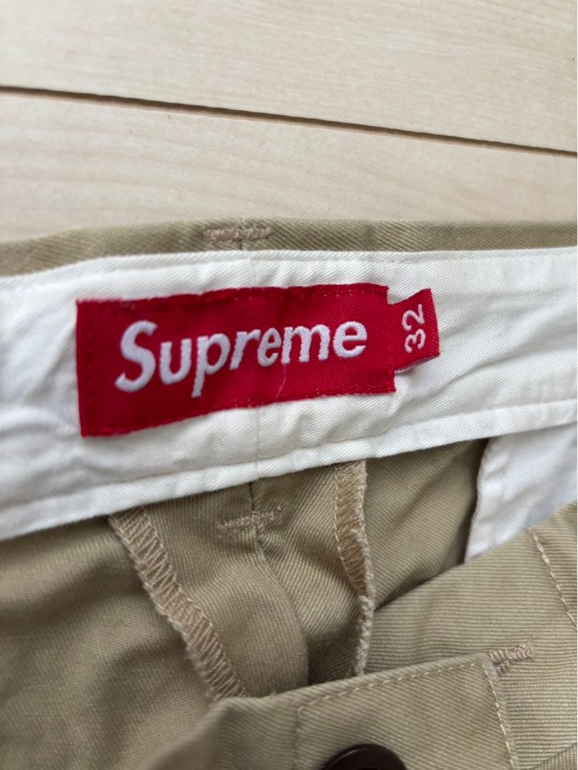 SUPREME ベージュ チノパン