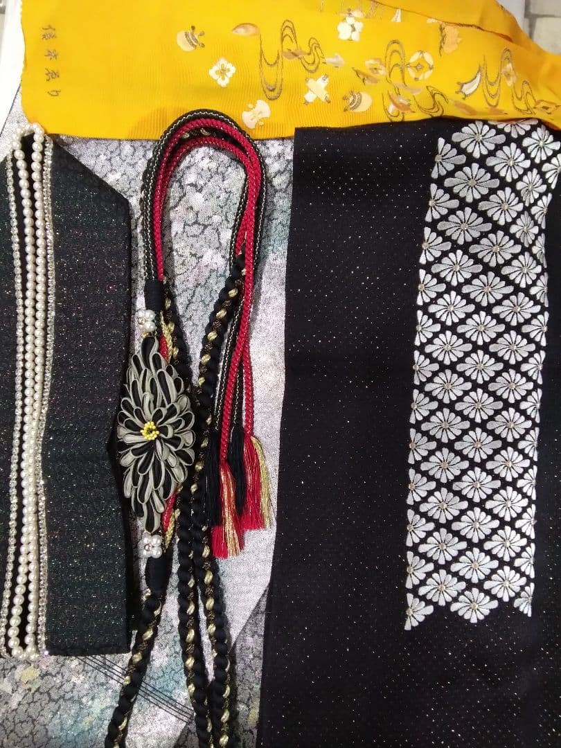 【専用】振袖フルセット、正絹振袖成人式、半襟重ね衿、帯揚げ帯締め、袋帯、長襦袢⑩