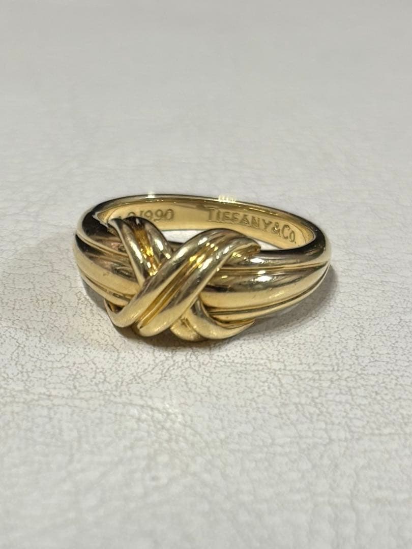 k18 Tiffany シグネチャー　リング　オールドティファニー　18金　希少