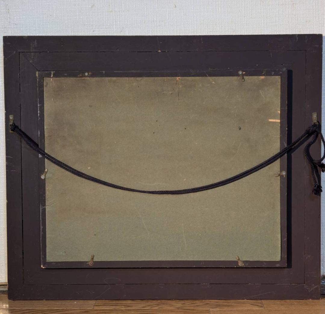 【真作】絵画　西澤栄一　油彩6号　千曲川　色彩豊かな風景　自然の息吹　U44