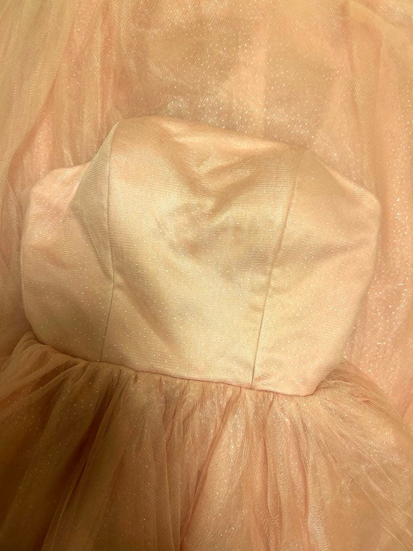 ハツコエンドウ風カラードレス　くすみピンク　ウェディングドレス