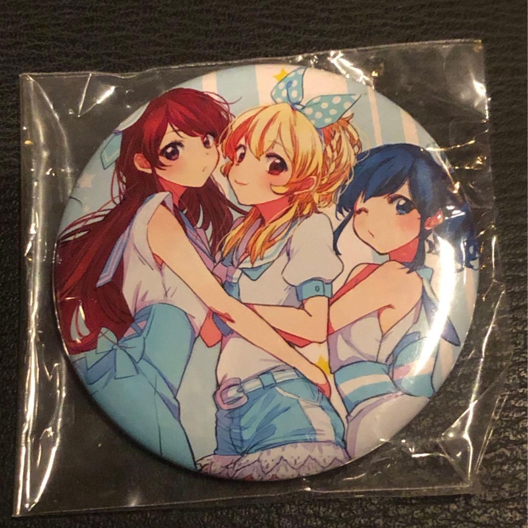激レア　アイカツ！星宮いちご　霧矢あおい　紫吹蘭　ユニット　ソレイユ　缶バッジ