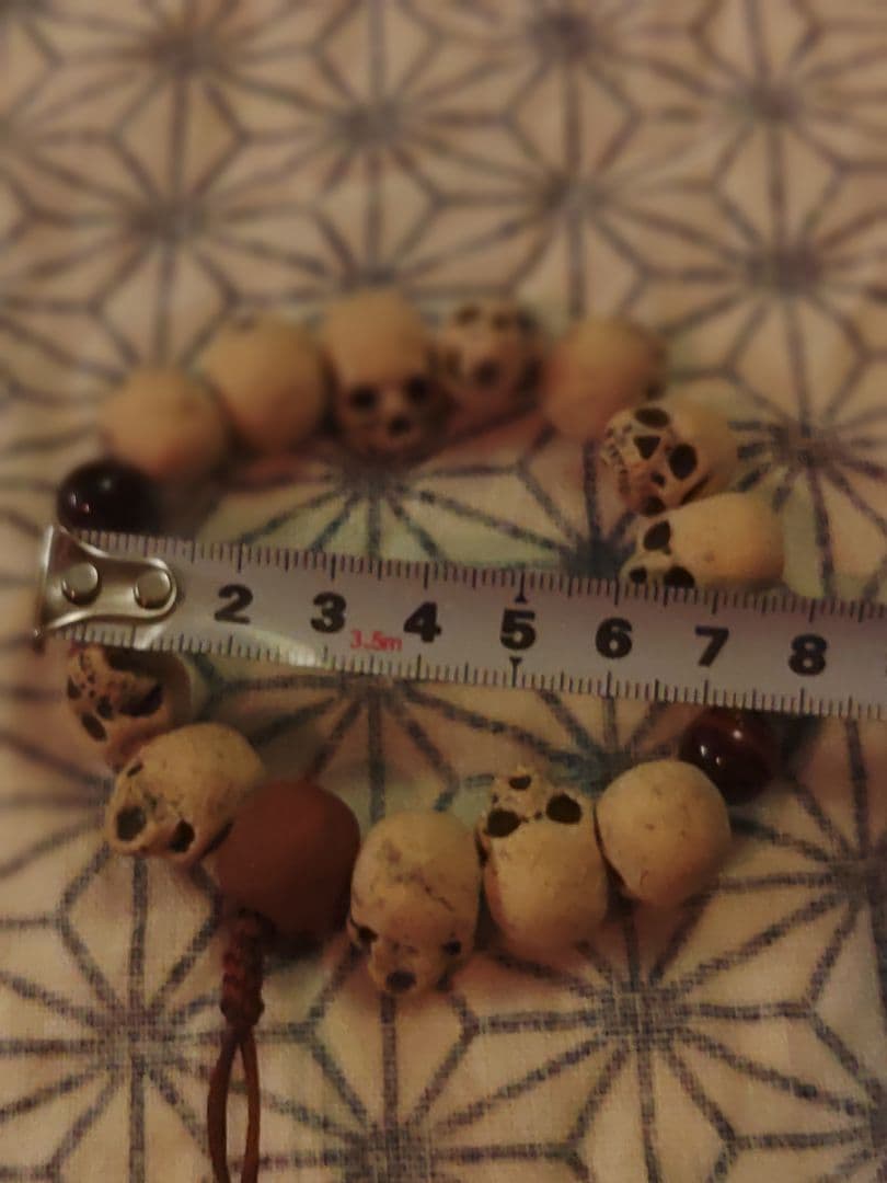 辰巳又助　陶器　髑髏数珠