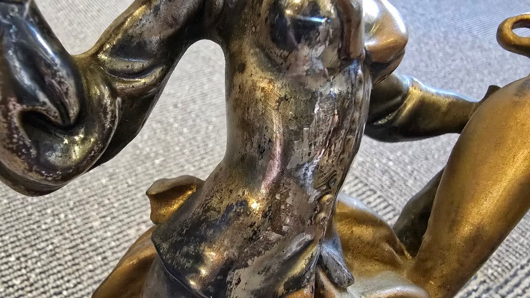 女性像　銀色　900刻印　2780g　　アンティーク