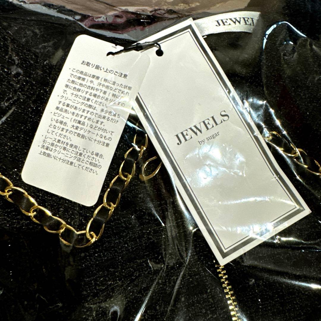 ✴︎JEWELS✴︎ 新品未使用　フロントジップツイードワンピース/キャバドレス