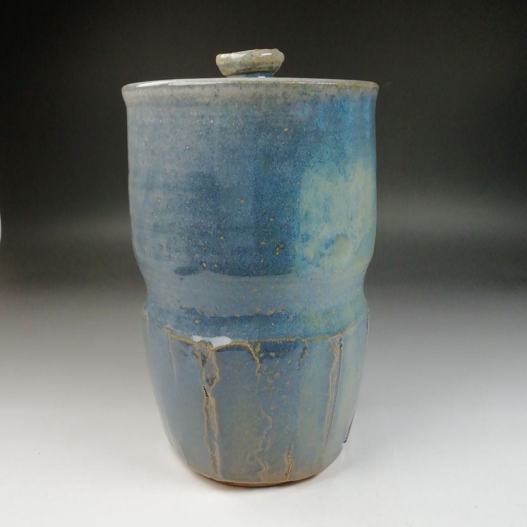 Ｔ６８６　水指　『熊野焼』『細水指』『皿谷実 造』　共箱　茶道具