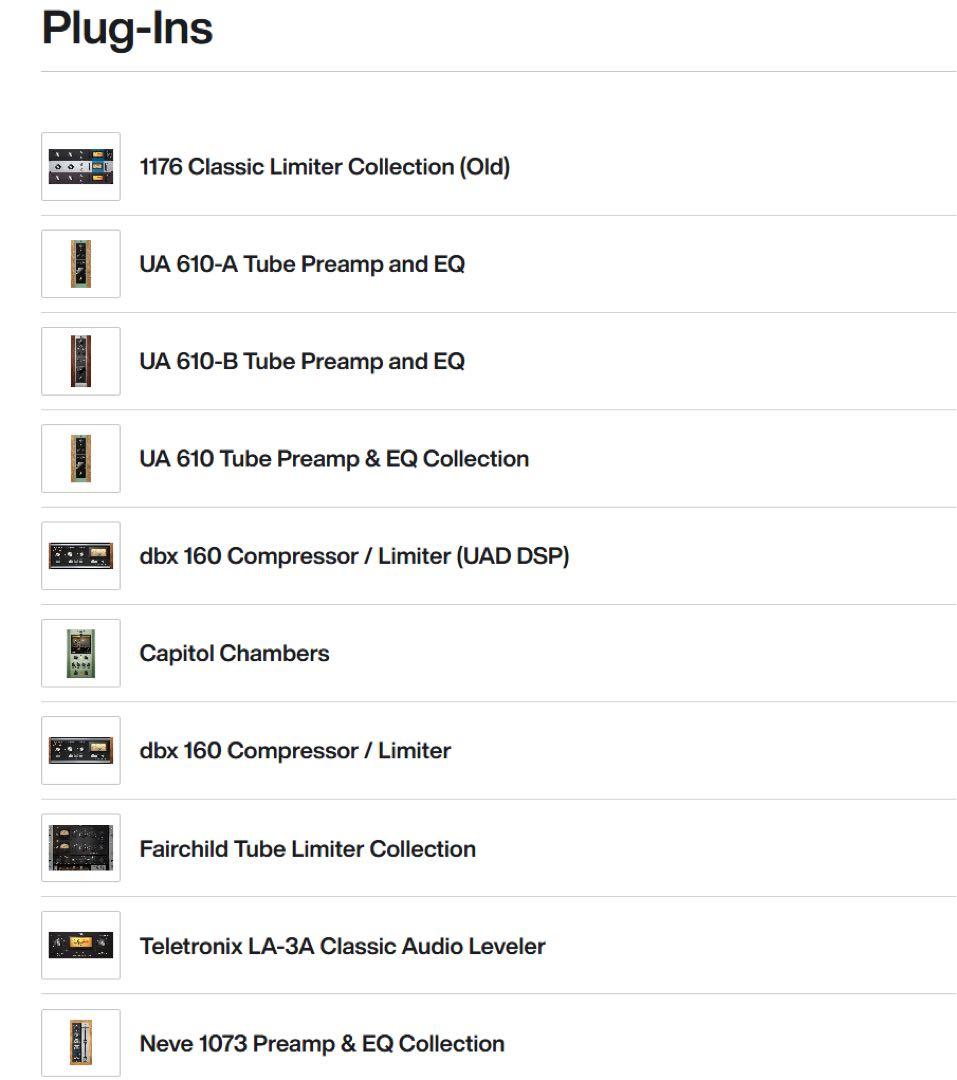 UAD-2 Satellite OCTOCORE プラグイン多数付属