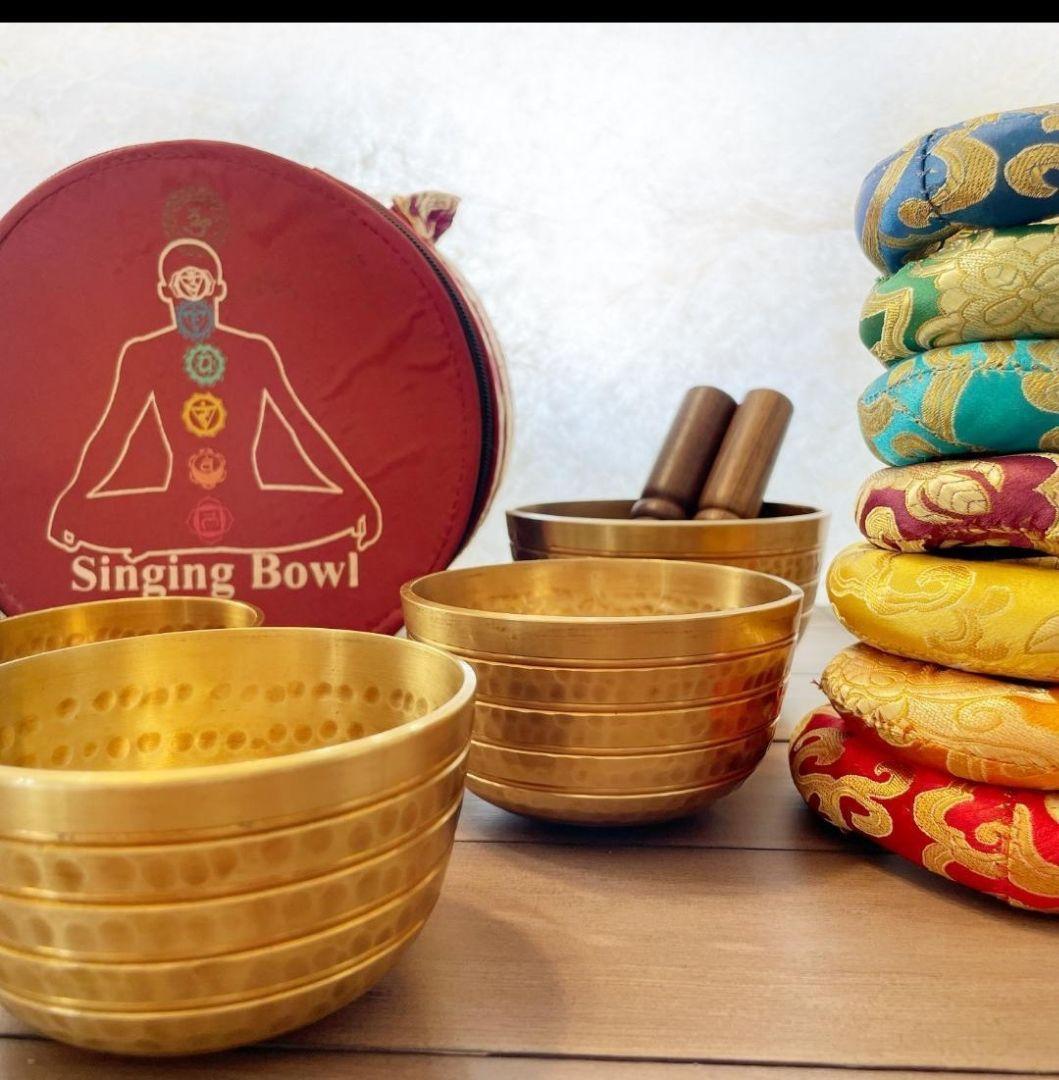 7メタル シンギングボウル 瞑想 チャクラヒーリング 7つセット ネパール