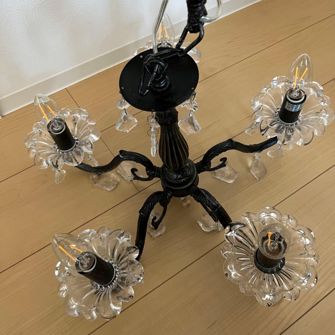 Rico　サラグレース　アンティーク調　シャンデリア　5灯