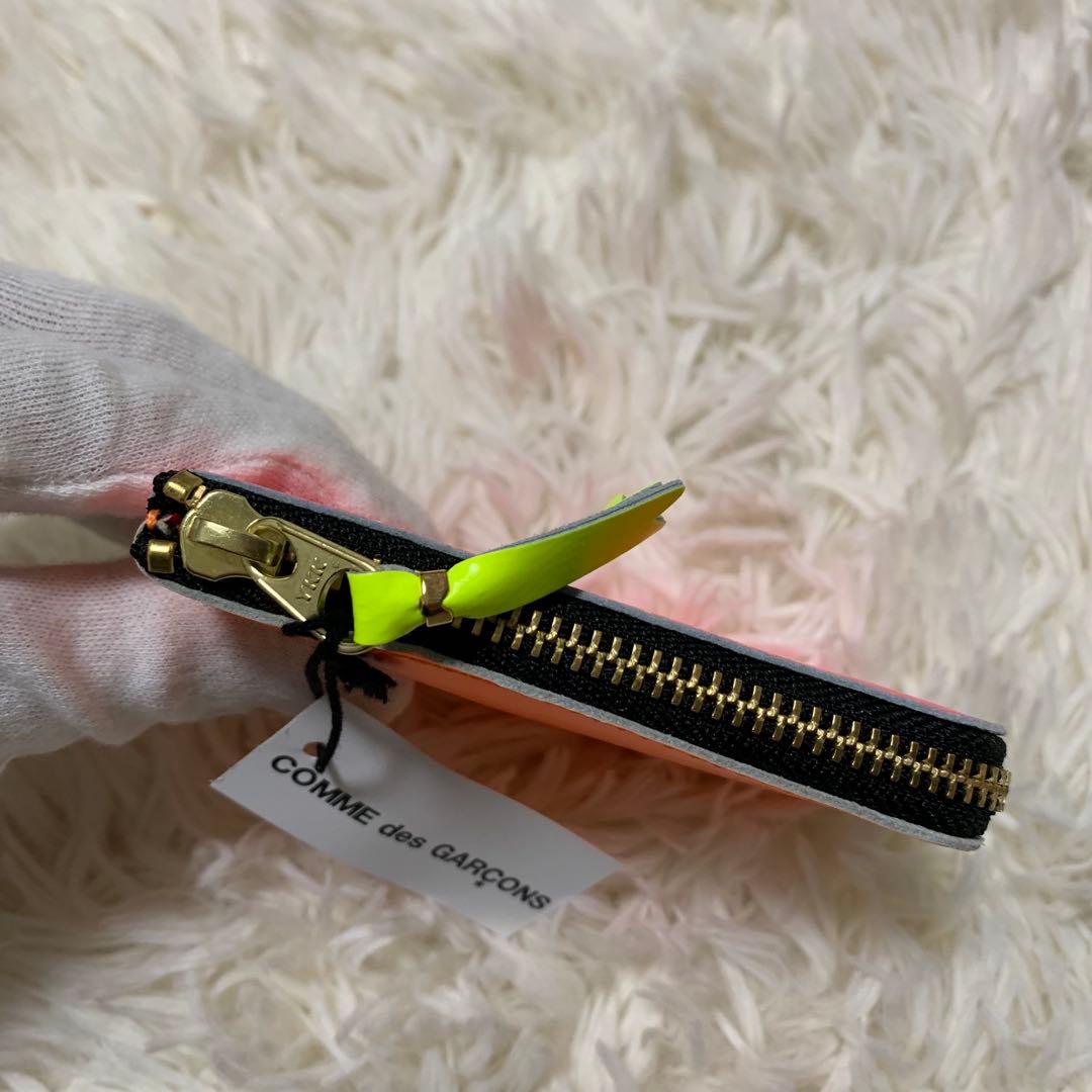 コムデギャルソン SUPER FLUO 財布　オレンジ/ピンク　SA3100SF