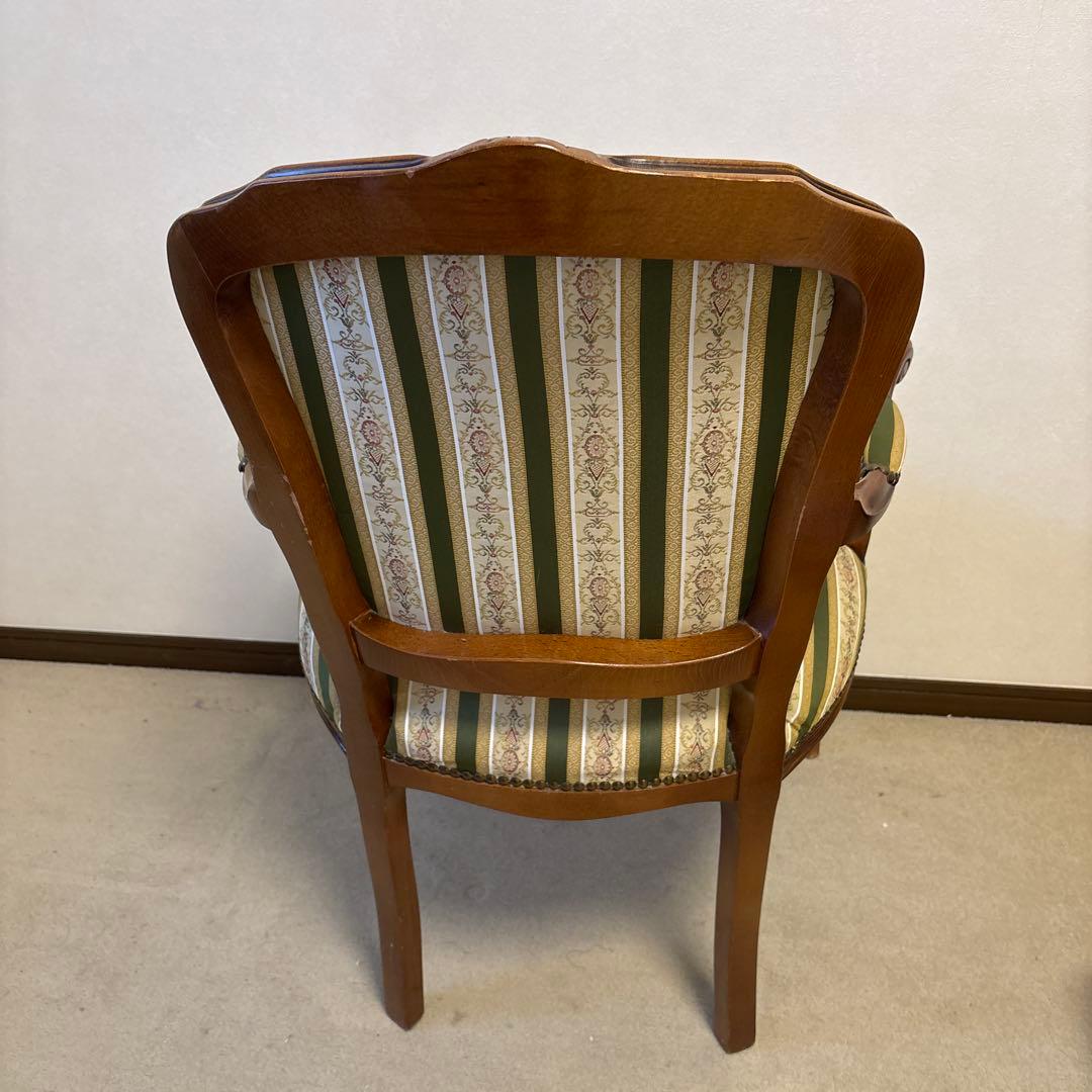 アンティーク 調/ロココ調/クラシック/猫脚アームチェアロココ調肘掛けチェア