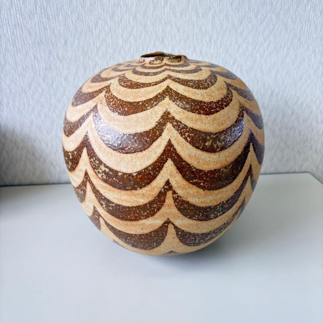 ゲルト・クナッパー 　波模様花瓶 壺　花器　　Gerd Knapper　秀作
