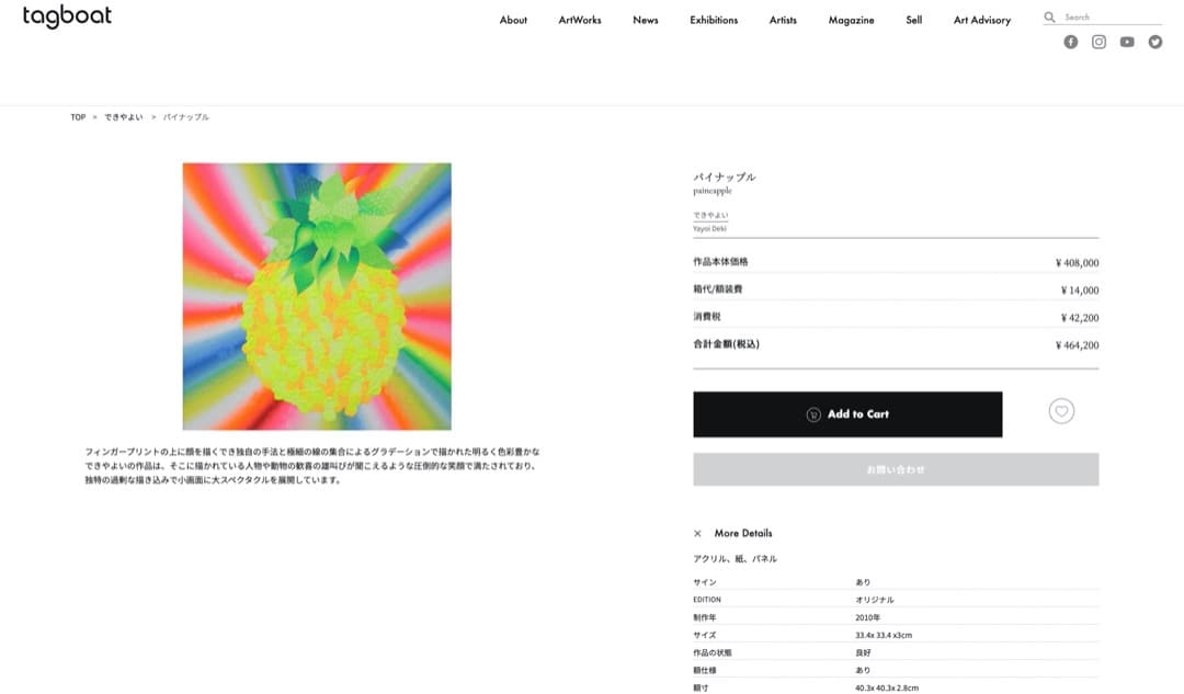 △サイケデリック▽Deki Yayoi△できやよい▽『パイナップル 』△幸運△