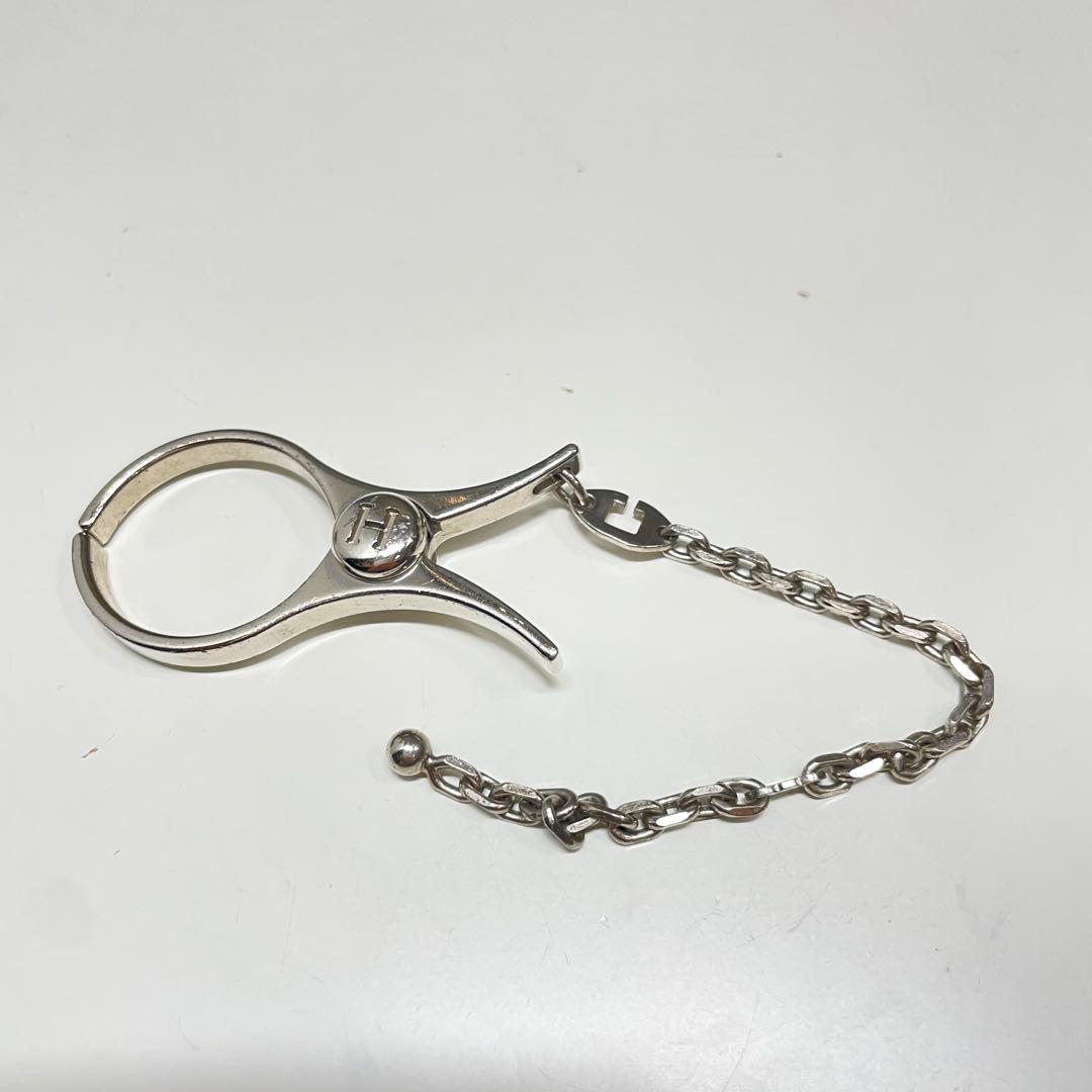 M*8様 HERMES グローブホルダー　シルバー　チェーン付き アクセサリー