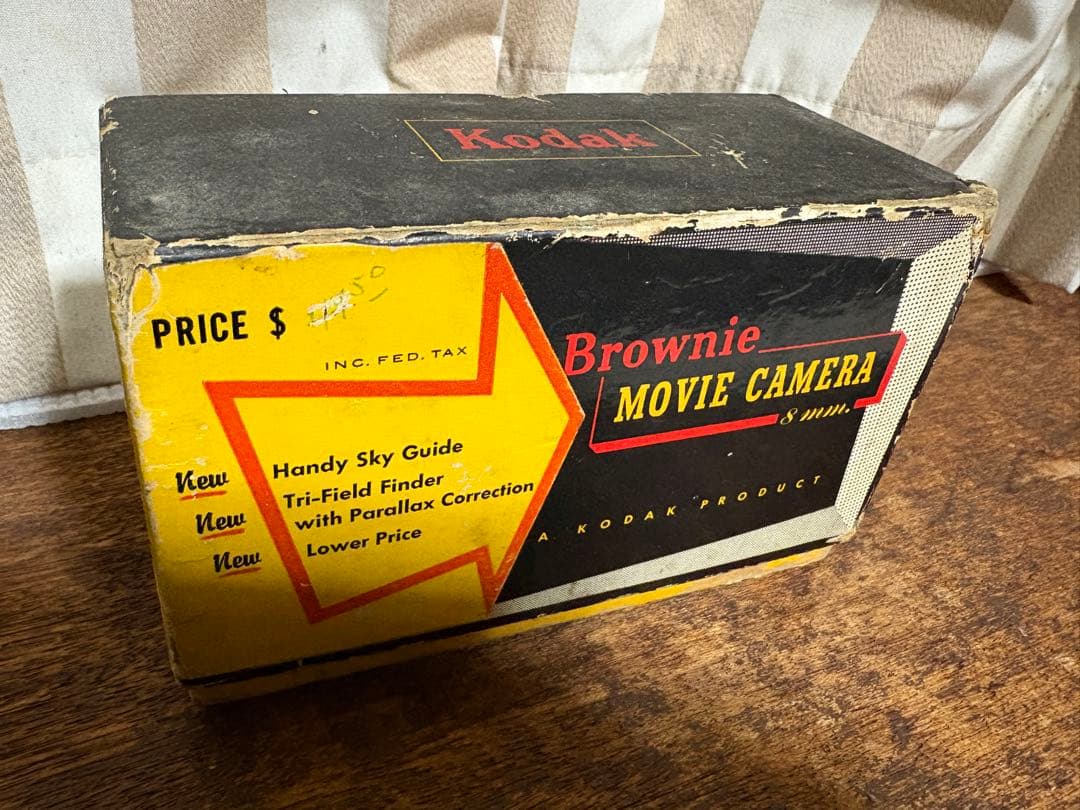 値下げコダック・ブラウニー8mmムービーカメラ希少な当時もの元箱 説明書等付