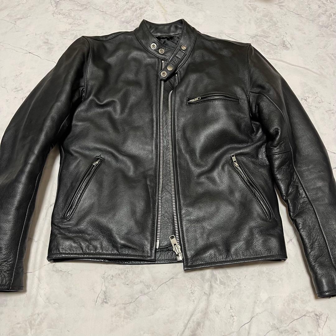良品 FREEDOM 水牛革 レザー ジャケット シングル ライダース