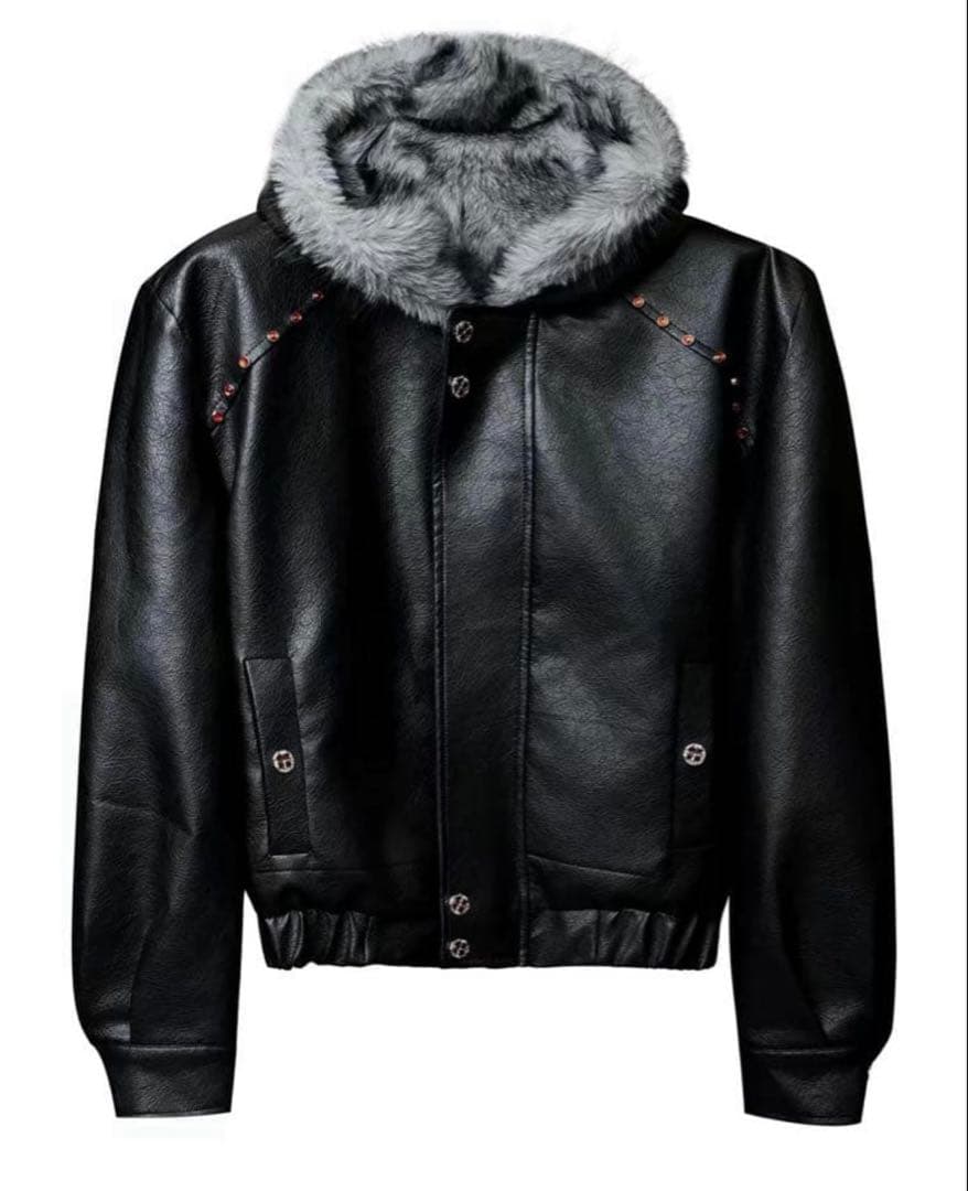 C*t様 正規店購入ArguE CulturEフード付き ファー切替 レザージャ