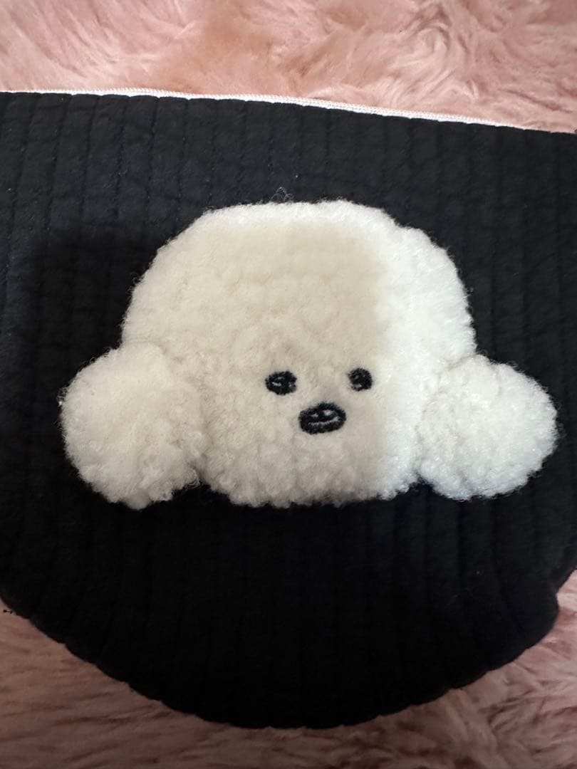 韓国JUMINE ビションフリーゼヌビ素材ポーチ　新品