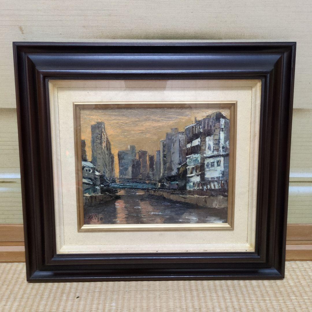 佐々木一郎 油彩画 都市風景 1977年展示