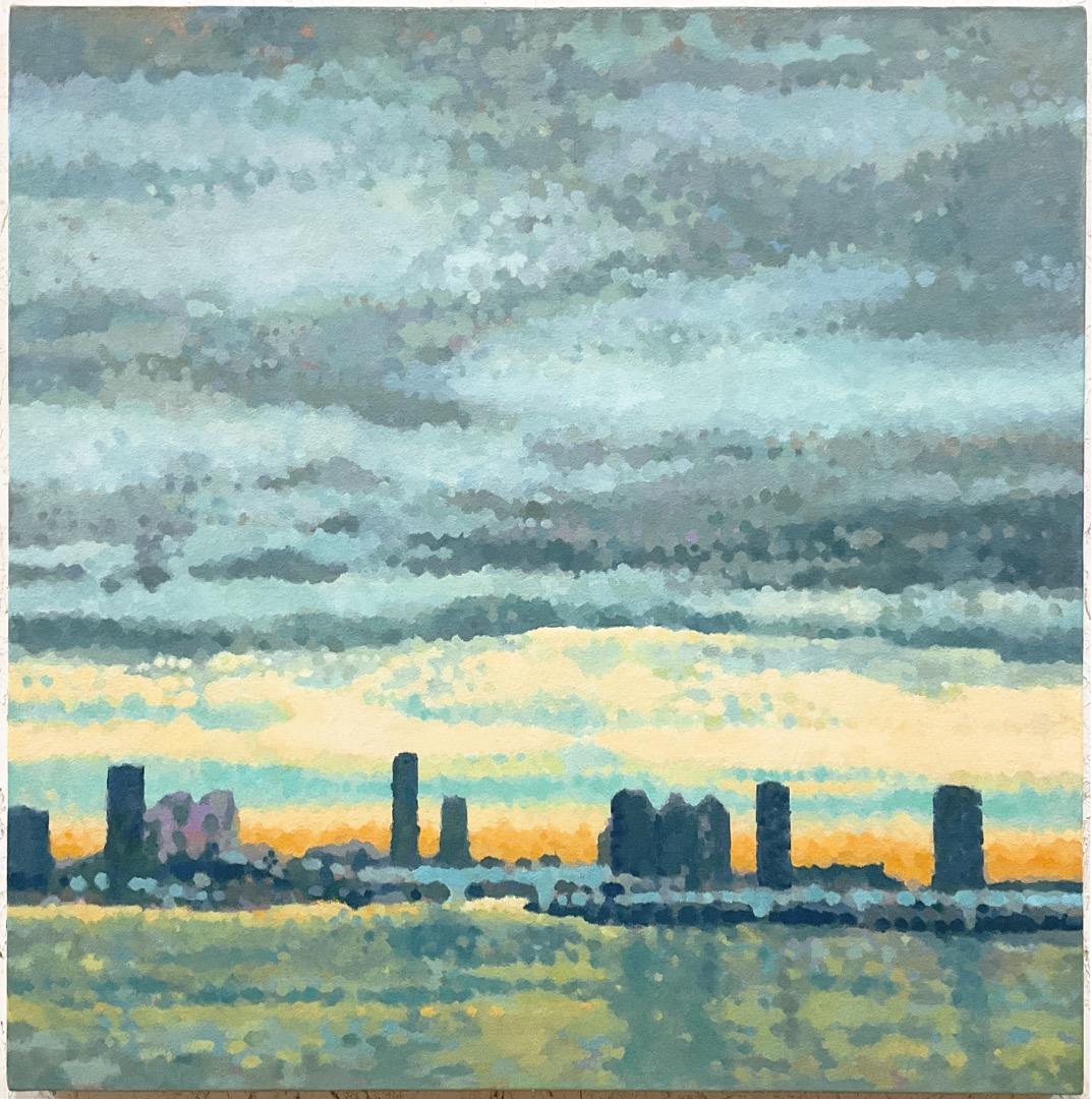 絵画701 油絵/風景/東京/東京湾/空/　S12号