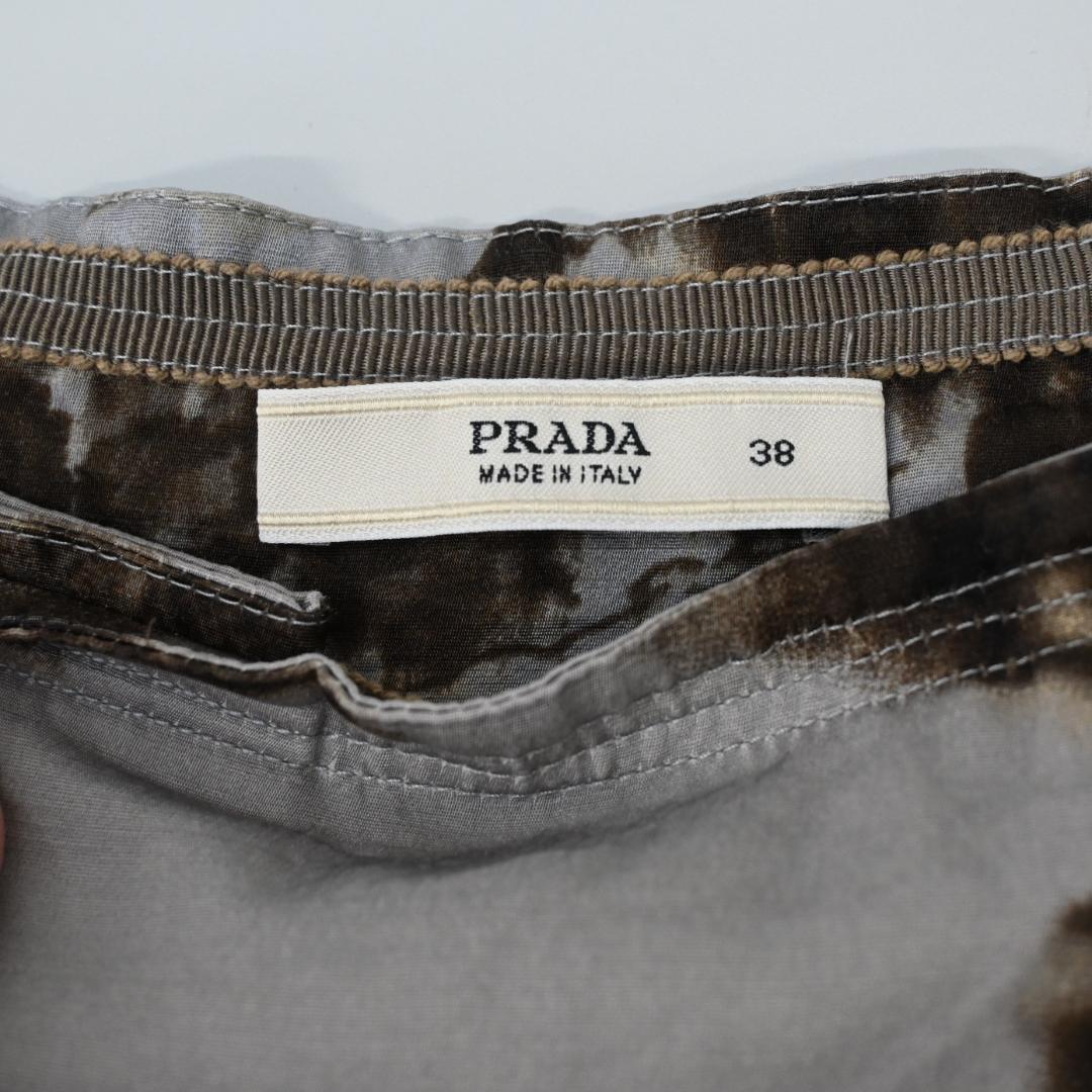 ■ 46242★夏 PRADA プラダ スカート グレー 風景柄 38
