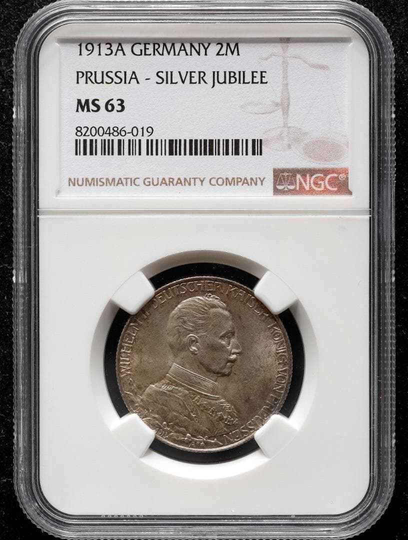 NGC-MS63 ドイツ　プロイセン 　ヴィルヘルム２世　1913A