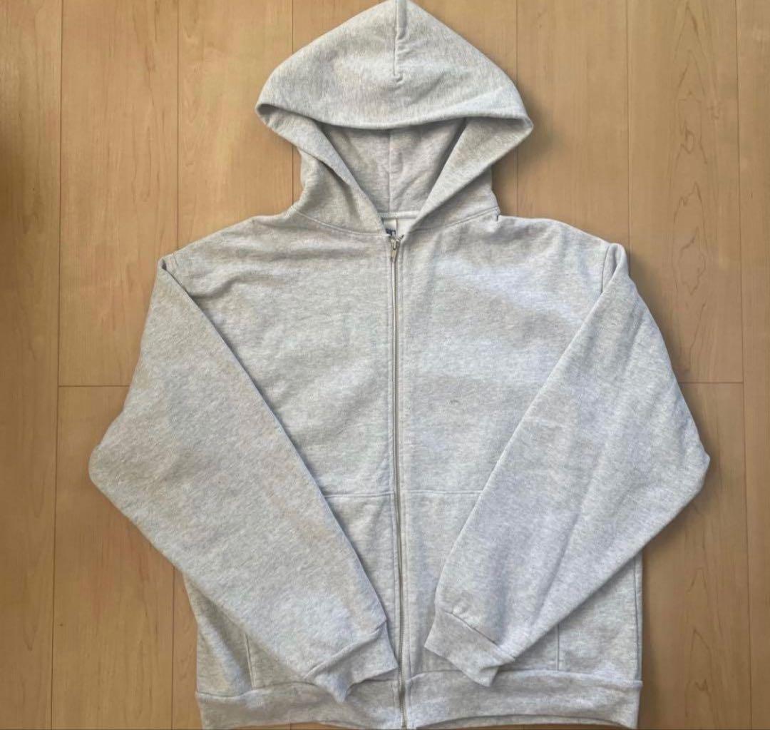 ロサンゼルスアパレル　ロスアパ ジップパーカー　14oz グレー Lサイズ
