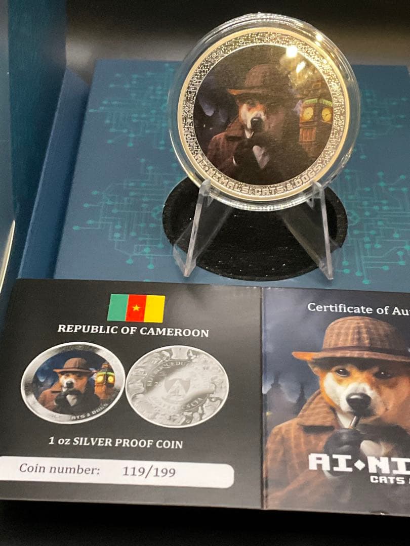 【ゆ】カメルーン共和国 AI ANIMALS 銀貨2点おまとめ品