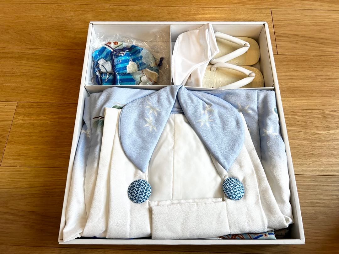 花うさぎ　七五三(3歳　男の子)着物　被布　小物セット