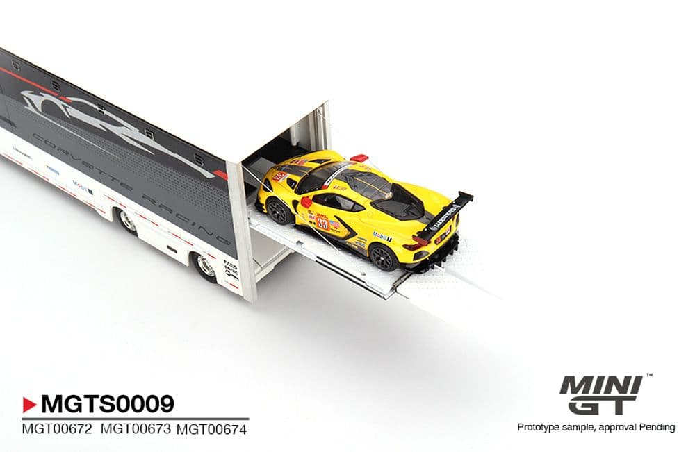MINI GT Corvette Racing C8.R トレーラーセット
