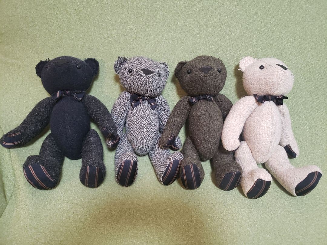 nano・universe×ハリスツイードベア4体　オリジナルベア3体　計7体