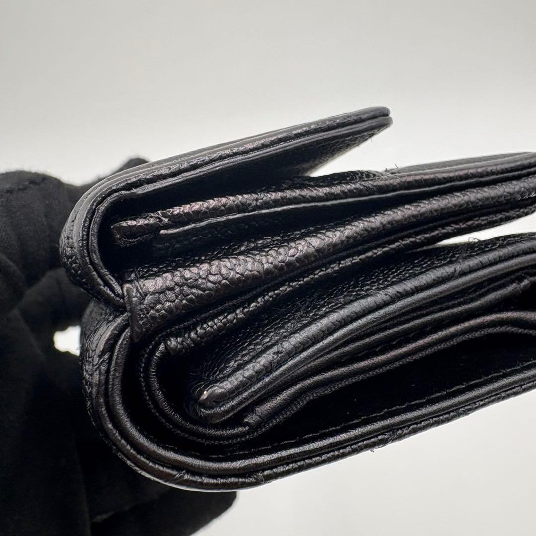 シャネル⭐︎キャビアスキン☆ボーイシャネル☆マトラッセ⭐︎三つ折り財布