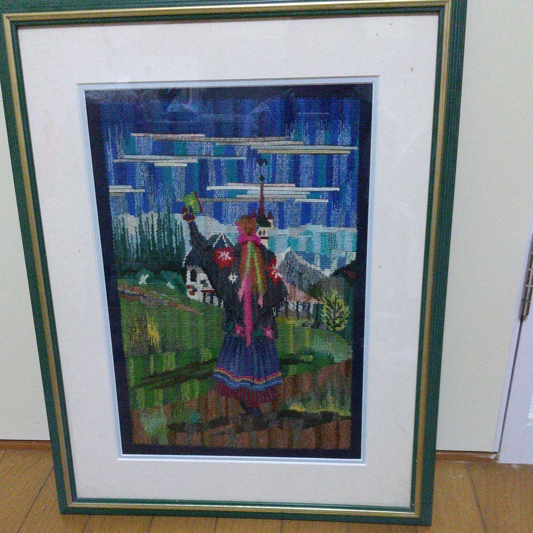 手刺繍絵画