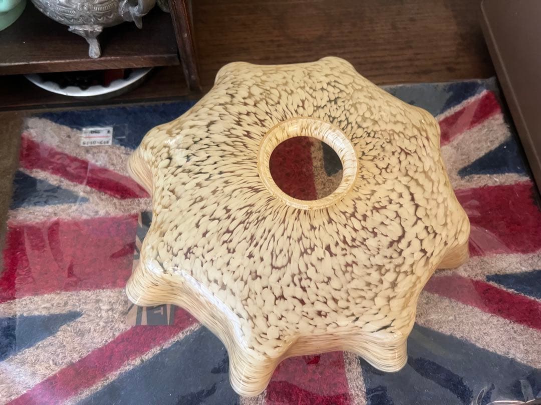 乳白 レモンイエロー 吹雪 電傘 電笠 シェードランプ 氷コップ アンティーク