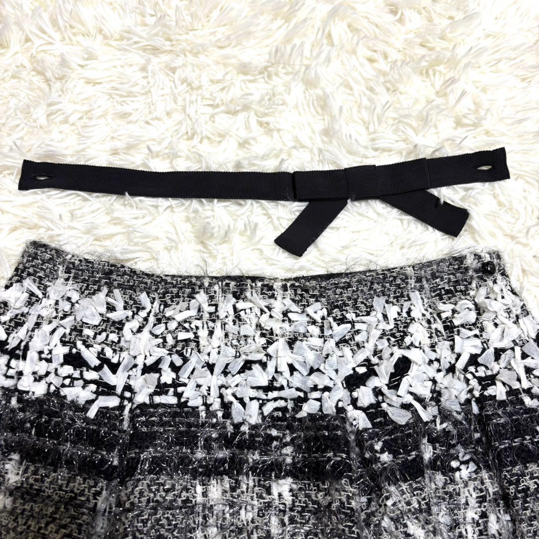 【新品未使用品】エムズグレイシー　スカート　ツイード　ベルト　フレア　38