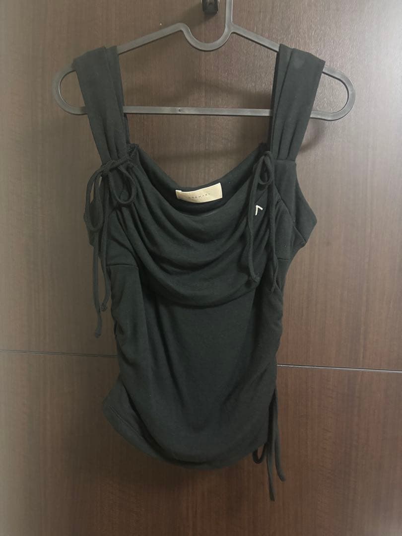 トップス ANDMARY Lotta baby ribbon tops black