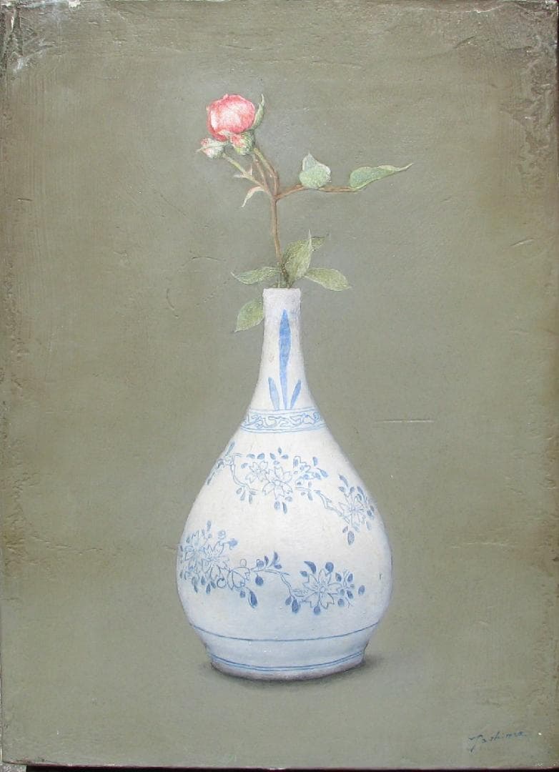 リアリズムの精髄,戸嶋但「紅薔薇」4号油彩