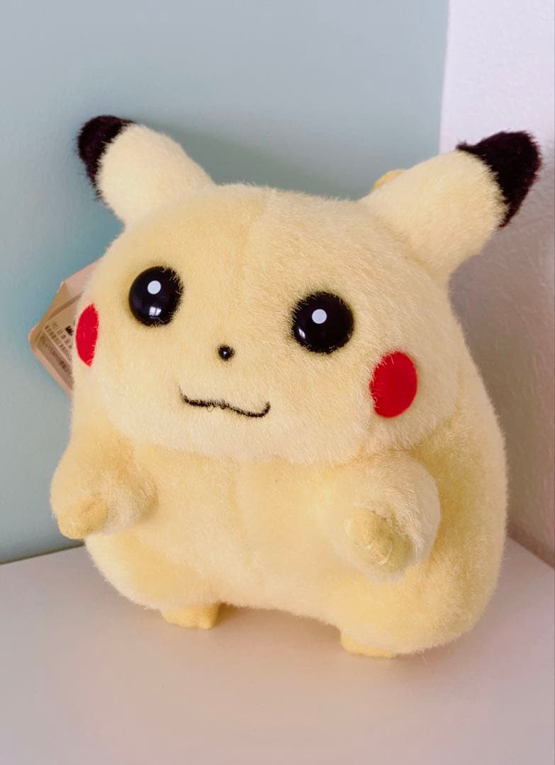 ⚡️ タグ付き/非常に顔良極美品⚡️初期 TOMY ピカチュウ ぬいぐるみ